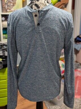 Bruno Milano Men's Heather Blue Long-Sleeve Henley Shirt